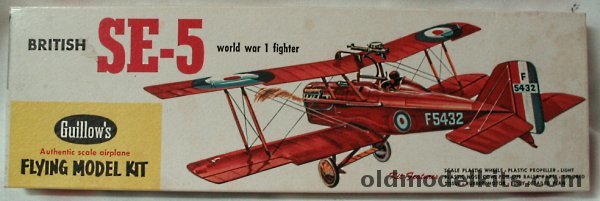 Guillows SE-5 Scout - 18 inch Wingspan Rubber Powered Balsa Wood Kit, WW-5 plastic model kit